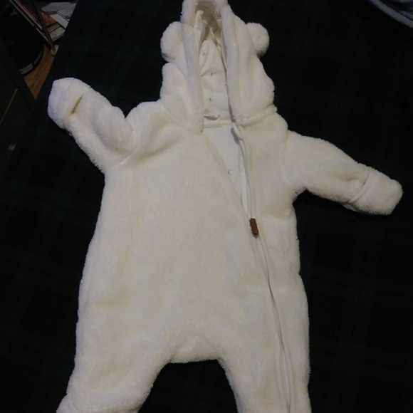 Baby faux fur snowsuit 0 - 1M - Picture 1 of 4